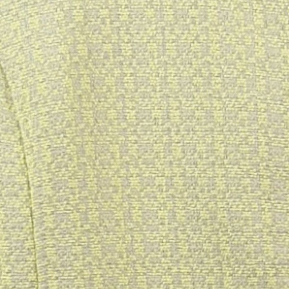 OPUS Size 40 Chartreuse Green Gray Tweed Jale SP Zip Front Moto Jacket Blazer - Picture 10 of 12